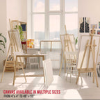 5-Pack Bulk White Stretched Canvas for Painting 4" x 12" Gallery Depth 1-1/2" Profile - Professional Artist Quality, 100% Cotton 12-Ounce Gesso Triple Primed for Acrylic Pouring, Oil