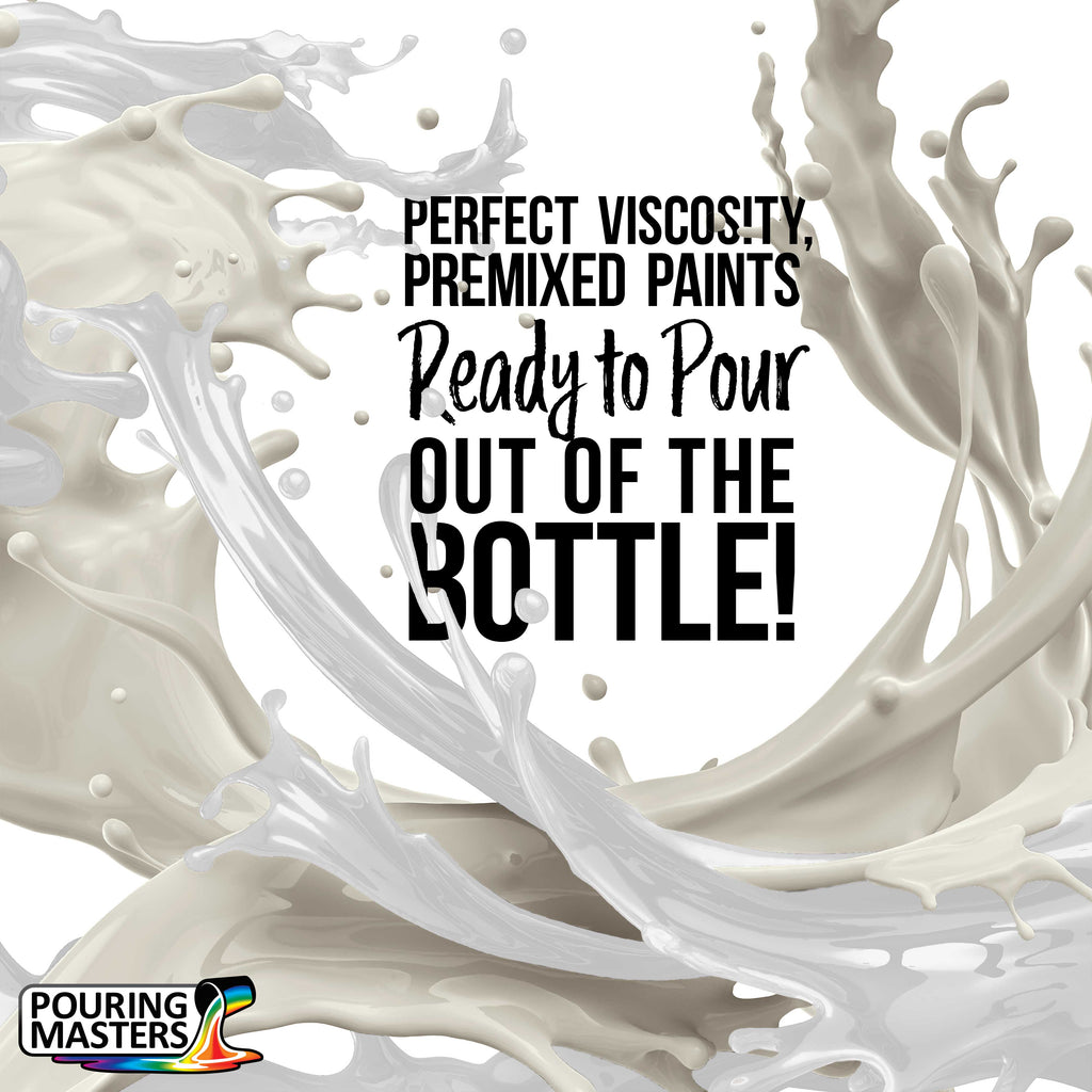 Pouring Masters Titanium White Ready to Pour Acrylic Pouring Paint - Premium 64-Ounce Pre-Mixed Fluid Acrylic Paint - Fluid Art Supplies for Canvas, Wood, Paper, Tile & Rocks