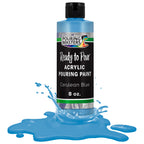 Pouring Masters Cerulean Blue Ready to Pour Acrylic Pouring Paint - Premium 8-Ounce Pre-Mixed Fluid Acrylic Paint - Fluid Art Supplies for Canvas, Wood, Paper, Tile & Rocks
