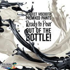Pouring Masters Gunmetal Gray Metallic Pearl Ready to Pour Acrylic Pouring Paint - Premium 64-Ounce Pre-Mixed Fluid Acrylic Paint - Fluid Art Supplies for Canvas, Wood, Paper, Tile & Rocks