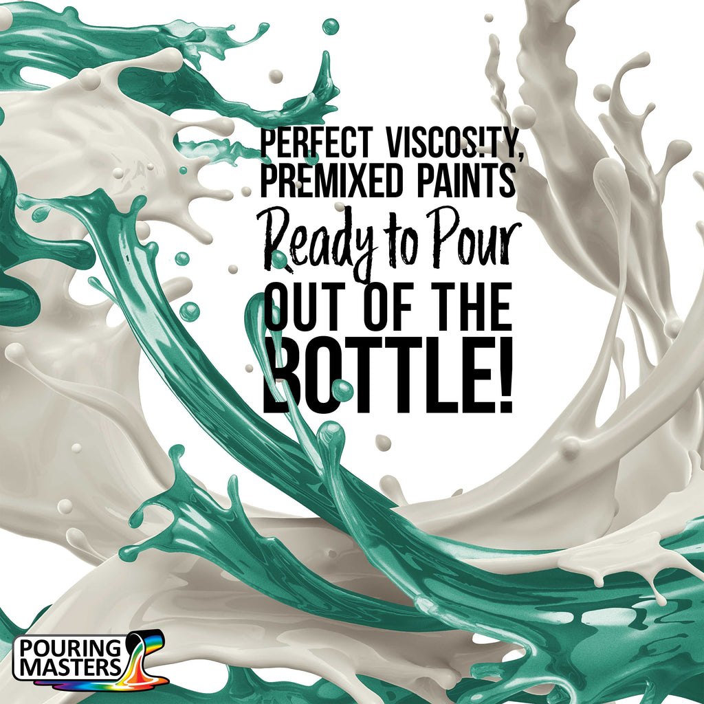 Pouring Masters Peppermint Metallic Pearl Ready to Pour Acrylic Pouring Paint - Premium 32-Ounce Pre-Mixed Fluid Acrylic Paint - Fluid Art Supplies for Canvas, Wood, Paper, Tile & Rocks
