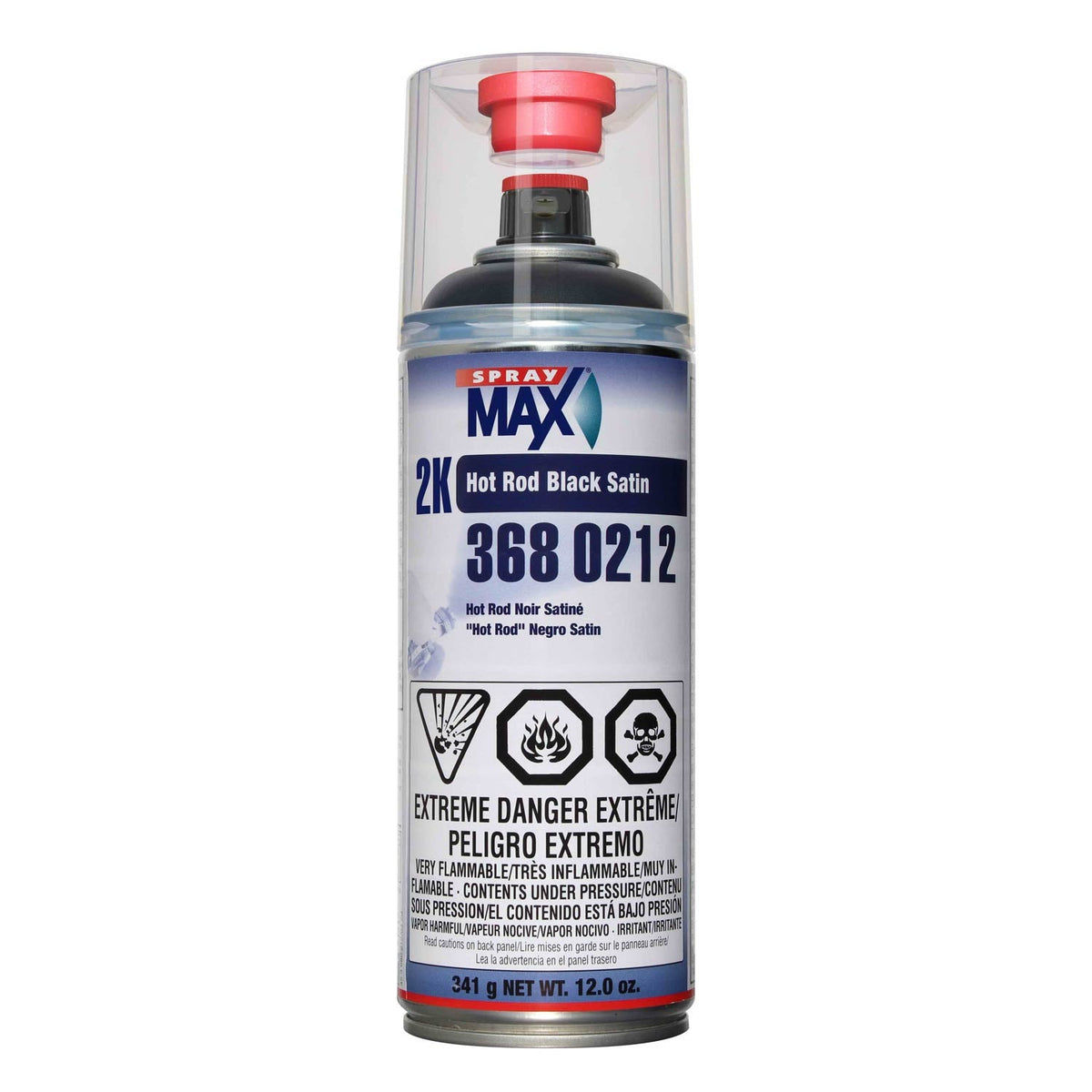 SprayMax 2K Hot Rod Black Satin - Aerosol, 12oz