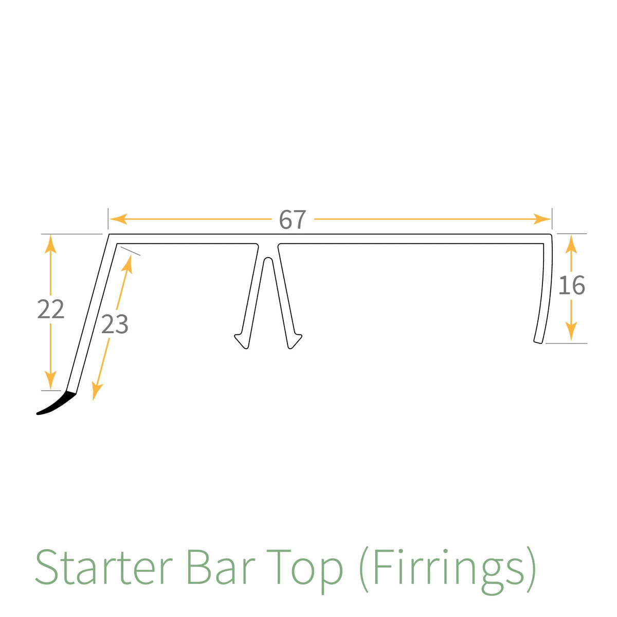Ultralite 500 Glazing Bar Top Cap