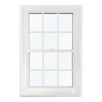 Vinyl New Construction Double Hung Window with Grids