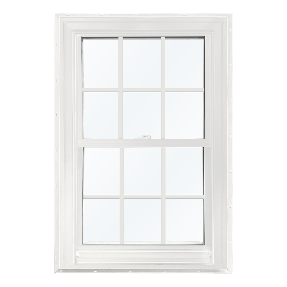 Vinyl New Construction Double Hung Window with Grids