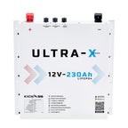 KickAss Smart 12V 230Ah Ultra-X Lithium Slimline Deep Cycle Battery LiFePO4 - Arctic White