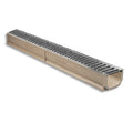 Eurokit Domestic Drainage Channel  w/ A15 Loading Galvanised Steel Grating x 1m