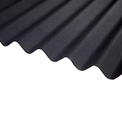 Corrugated Bitumen Roof Sheet Black 1m x 837mm x 2.2mm