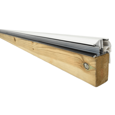 Capex Snap Down Gable End Finishing Profile and Glazing Bar (10-25mm) 6m - White
