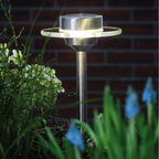 Outdoor Solar Spit UFO LED IP44 1x0.2W Steel/Plain