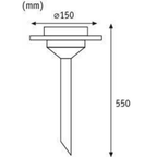 Outdoor Solar Spit UFO LED IP44 1x0.2W Steel/Plain