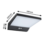 Outdoor Solar Wall Lamp 5W IP44 3000K Alu Motion Detector