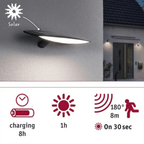 Outdoor Solar Wall Luminaire Kiran IP44 3000K 600lm Motion Sensor