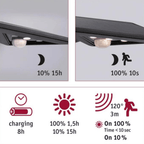Outdoor Solar Wall Luminaire Yoko IP44 3000K 150lm Motion Sensor