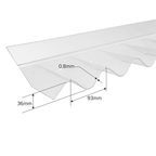 Corrugated PVC Wall Flashing 950mm x 150mm x 0.8mm