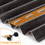 Corramet Corrugated Roof Sheet Kit Including Fixings - Clear Amber Roofing