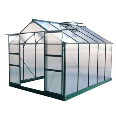 Harvester Walk-In Aluminium Polycarbonate Greenhouse 8ft x 12ft
