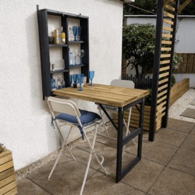 Forest Fold Down Wooden Garden Bar