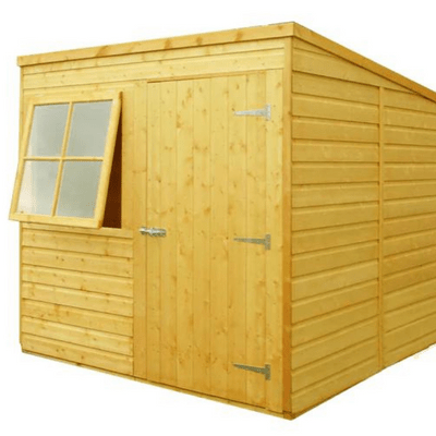 Shiplap 8ft x 6ft Single Door Pent Shed w/ Window