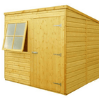 Shiplap 8ft x 6ft Single Door Pent Shed w/ Window