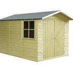 Shiplap 7ft x 10ft Double Door Apex Guernsey Shed w/ Window