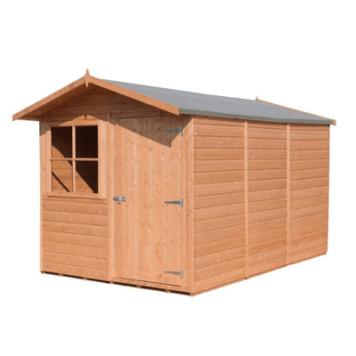 Shiplap 7ft x 10ft Single Door Apex Barraca Shed w/ Window