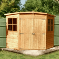 Shiplap 10ft x 10ft Double Door Premium Corner Shed w/ Windows