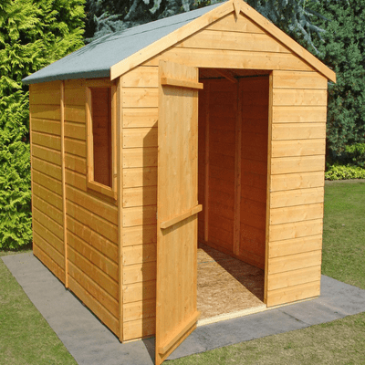 Shiplap Single Door Apex Shed w/ Window - All Sizes