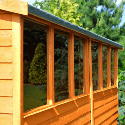 Overlap Double Door Shed w/ Windows - All Sizes
