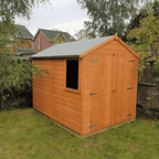 Shiplap Double Door Apex Warwick Shed w/ Window - 8ft x 6ft