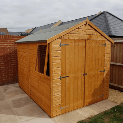 Shiplap Double Door Apex Warwick Shed w/ Window - 8ft x 6ft