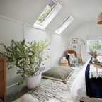 VELUX Solar Powered Venting Curb Mount Skylight - White Solar Powered Shade