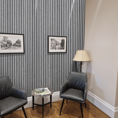 Wooden Slat Acoustic Wall Panel 2400mm x 600mm x 21mm - All Colours