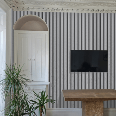 Wooden Slat Acoustic Wall Panel 2400mm x 600mm x 21mm - All Colours