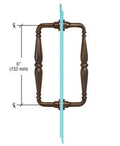 CRL 6" Victorian Style Back-to-Back Pull Handle