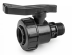 IBC 2” S60X6 Cap with Large Plastic Valve and MDPE Elbow 25mm