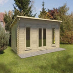 Forest Arley 6m x 3m Cabin - Pent Roof, Double Glazed 24kg Polyester Felt (No Underlay)