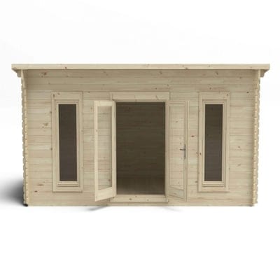 Forest Arley 6m x 3m Cabin - Pent Roof, Double Glazed 24kg Polyester Felt (No Underlay)