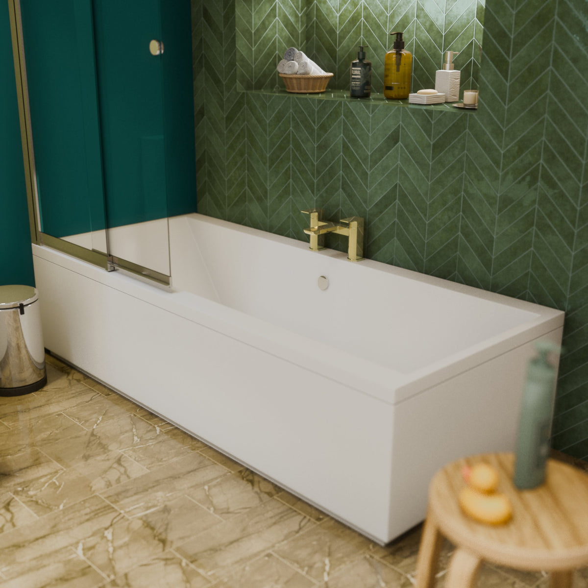 Lagoon Soft Square Bath Filler Tap