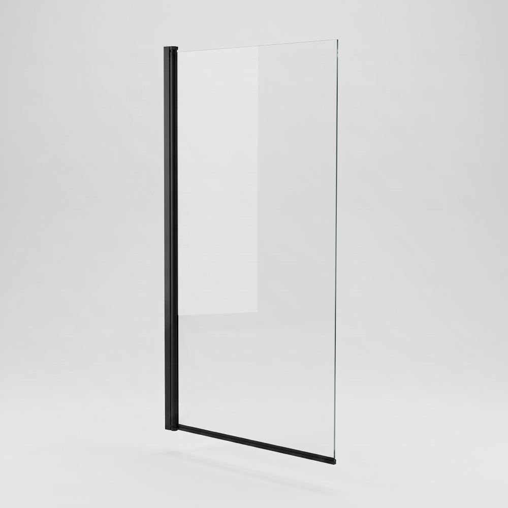Velora 6mm Glass Square Edge Pivot Bath Screen - 1400mm x 800mm