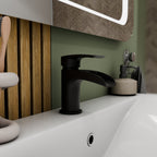 Stream Round Waterfall Basin Mixer Tap with Push Button Waste