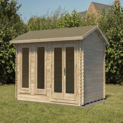 Forest Chiltern 4m x 3m Log Cabin - Apex Roof, Double Glaze Felt (Plus Underlay)