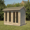 Forest Chiltern 4m x 3m Log Cabin - Apex Roof, Single Glazed 24kg Felt (No Underlay)