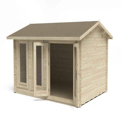 Forest Chiltern 4m x 3m Log Cabin - Apex Roof, Double Glazed with Felt Shingles and Underlay