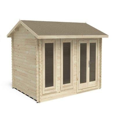 Forest Chiltern 4m x 3m Log Cabin - Apex Roof, Double Glaze Felt (Plus Underlay)