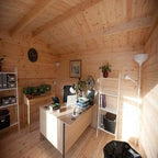 Forest Chiltern 4m x 3m Log Cabin - Apex Roof, Double Glazed with Felt Shingles and Underlay