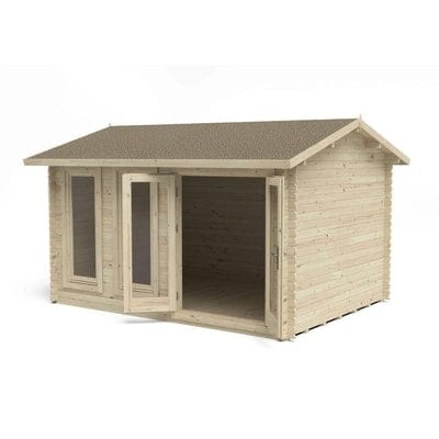 Forest Chiltern 4m x 3m Log Cabin - Apex Roof, Single Glazed with Felt Shingles and Underlay