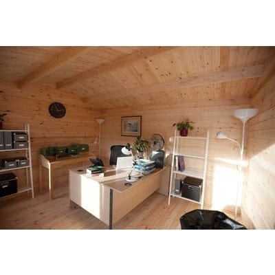 Forest Chiltern 4m x 3m Log Cabin - Apex Roof, Single Glazed with Felt Shingles and Underlay
