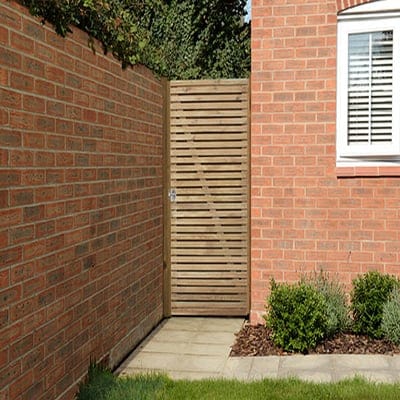 Forest Double Slatted Gate x 6ft (h)