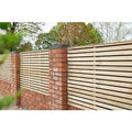Forest 6ft x 3ft Pressure Treated Contemporary Double Slatted Fence Panel